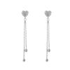 Pendientes de Borla con Forma de Corazón de Alta Gama, Súper Brillantes, Lujosos, Llenos de Diamantes, Pendientes Versátiles para Mujer, Pendientes de Lujo Ligero, Venta al por Mayor de Pendientes