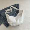 Bolso bandolera para mujer 2024 Nuevo Gran capacidad Bolso dumpling Estudiante Simple Pareja Ligero Color sólido Casual Bolso de hombro