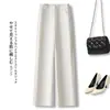 Conjunto feminino fluido com calça pantalona, novo estilo outono 2026, elegante, cintura alta, modelagem que afina, calça reta macia