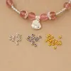 Cuentas de plata rotas de 1.5 mm, accesorios de cuentas de plata, cuentas espaciadoras irregulares chapadas en oro de plata pura s925, accesorios para pulseras de bricolaje