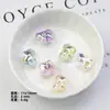 Mariposa de Pedrería Dingyi Luna Fría Cuentas Acrílicas Transparentes Alto Brillo Electroplateado Agujero Recto Cuentas Sueltas Accesorios para Joyería