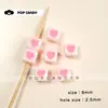 Cuentas Cuadradas de Acrílico Coloridas con Forma de Corazón Mini Cuentas Sueltas Hechas a Mano para Cadenas de Teléfono, Pulseras, Collares, Materiales y Accesorios