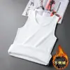 Chaleco térmico para hombre para exportación, forrado de forro polar y engrosado para otoño e invierno, ropa interior térmica sin costuras, chaleco y ropa interior interior de moda