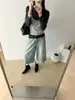 Fábrica de Suéteres Dalan Source conjunto de dos piezas de punto de manga larga para otoño e invierno con camisola, top de punto de cuello redondo para mujer, top versátil para capas