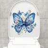 Shangyi SPZ-WC24124 Flor Mariposa Decoración de Baño Pegatina de Pared Autoadhesiva Baño Transfronterizo Recolección Directa Pegatina para Inodoro
