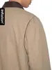 Jaqueta de Couro Patchwork Retrô Masculina Jie Zhan, nova coleção Outono/Inverno 2026, estilo de rua retrô americano, com zíper, com gola alta