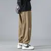 Temporada de primavera y otoño, pantalones de trabajo de algodón puro para hombre, nuevo diseño elegante, pantalones jogger deportivos, marca de moda estilo japonés, talla grande, corte holgado, pantalones largos casuales
