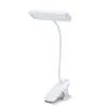 Temporada de regreso a clases: Lámpara de escritorio LED con clip de doble cabezal, adecuada para dormitorios, uso junto a la cama, con filtrado de luz azul, recargable y diseñada para proteger la vista; también funciona como luz ambiental. Jinglian
