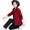 Traje deportivo de ocio de primavera para mamá 2025 Nuevo Cárdigan para mujeres de mediana edad y mayores Conjunto de tres piezas de talla grande para primavera y otoño