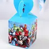 Conjunto de Festa Infantil de Aniversário dos Vingadores Bandeirola Copo de Papel Prato de Papel Máscara Conjunto de Louça de Mesa para Festa
