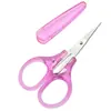 Tijeras de Belleza en Stock con Puntas Afiladas, Tijeras para Cejas con Cubierta Protectora, Mini Tijeras para Pelos de Nariz para Uso en Casa y Oficina