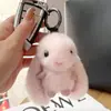 Colgante de Conejo de Piel Sintética de Visón, Muñeco de Dibujos Animados Lindo, Colgante de Peluche de Conejo, Llavero de Coche, Colgante para Bolso