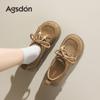 Mocasines de Suela Gruesa Augusden para Mujer 2026 Nuevo Estilo Verano Mocasines de Ballet Retro con Perlas Otoño