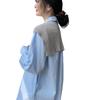 Jia tecido coreano estilo ombro xale cor sólida malha xaile moda feminina lenço B8001