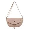 2025 Bolsa de Lona Nicho para Mujer Nuevo Estilo Coreano Simple Gran Capacidad Moderna Ligera Práctica de Un Hombro Cruzada Portátil