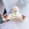 Bonito Plush Hairpin Outono e Inverno Novo Mao Mao Grab Clip Urso Grande Parte De Trás Da Cabeça Internet Celebridade Cabelo Tubarão Clipe Headwear