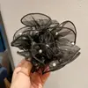 Presilha de Cabelo Elegante Estilo Francês com Laço Grande, Presilha de Agarre para Parte de Trás da Cabeça Feminina, Novidade Primavera 2025