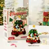 Blocos de Montar Papai Noel Transfronteiriço, Boneco de Neve, Árvore de Natal, Caixa de Música, Rena, Brinquedos de Montagem de Micropartículas, Enfeites de Brinquedo Masculino, Caixa Surpresa