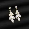 Set de Aretes de Lujo de Alta Gama de Cao Shi, Collar de Princesa de Lujo con Forma de Marquise, Nuevo Estilo para Combinar con Vestidos de Socialité