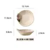 Plato Retro Japonés de Cerámica Gruesa Pintado a Mano Bajo Esmalte con Flor Plato para Desayuno Plato para Pasta Tazón para Yogur y Ensalada Plato para Postre