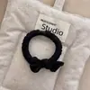 Estilo Novo Outono e Inverno Estilo Old Money Laço Elástico de Cabelo Intestino Pequeno Estilo Coreano Fio de Cabelo Preto de Alta Qualidade Elástico Acessórios de Cabelo Trançados