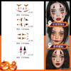 Pegatinas de maquillaje de payaso de Halloween para la cara, pegatinas de tatuaje a prueba de agua, maquillaje creativo, cara divertida, cicatriz, amor, lindo