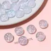 Cuentas de Vidrio Transparentes con Combinación de Doble Color y Agujeros Rectos, Cuentas Estampadas, Cuentas Sueltas para Pulseras, Collares y Accesorios de Joyería Hechos a Mano DIY