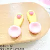 Juguete de Comida Simulada Cuchara Hecha a Mano Caja de Yogur Accesorios de Resina Pegamento de Crema para Manualidades Pasador Caja de Joyería Material para Joyería