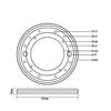 Soporte Giratorio Hueco Cuadrado Base Giratoria Redonda de 360 Grados Mueble de Hierro Tocadiscos Ferretería para Silla