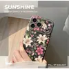 Pintura al óleo de ventana grande retro Flor de lirio Adecuado para funda de teléfono iPhone18promax Apple 17 Anticaída 16 Coreano