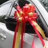 Carro do casamento fita flor casamento carro equipe decoração casamento flutuar laço fita mão flor suprimentos