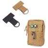 Mochila Táctica para Exteriores Hebilla Colgante Cinta de Nailon Mini Velcro en Forma de T Anillo de Montañismo en Forma de D Llavero
