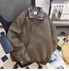 Jaqueta de lapela xadrez retrô patchwork, estilo duas peças falsas, para homens, corte limpo americano, casual solto, casaco estiloso e versátil