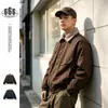 ORIGTEEN Chaqueta de Trabajo Retro Japonesa de Moda con Solapa de Lana de Cordero Abrigo de Algodón Ropa de Invierno de Algodón para Hombre MY9020