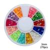 Nuevo semicírculo multiestilo transfronterizo de imitación de perla en caja para decoración de uñas, accesorio de joyería para teléfono móvil con forma de fruta y diamante.