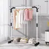 Secador de Roupas de Chão Quarto Cabide Dobrável Doméstico Simples Varal de Roupas Varanda Secagem Colcha Artefato Telescópico