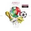 Balão de Filme de Alumínio Copa do Mundo Conjunto de Balão Camisa de Futebol Barra de Balão Copa Europeia Noite de Futebol Balão Decorativo