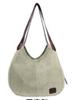 Nuevo bolso de mano de nicho de color sólido para mujer, bolso de hombro de gran capacidad para estudiante, bolso de lona con cremallera al por mayor.