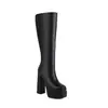 40-43 Europeu e Americano Comércio Exterior plus size Botas Femininas Estação Independente da Amazon Outono e Inverno Impermeável Plataforma Salto Super Alto Botas de Cano Alto G664