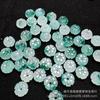 Flor azul de gelo flutuante 6 x 10mm contas de abóbora contas soltas atacado brincos pulseira DIY acessórios joias de jade contas de flor de ameixa