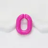 18x24mm cor acrílica em forma de U fivela de corrente diy telefone móvel cadeia bolsa chaveiro pendurado cadeia acessórios bolsa