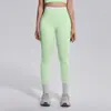 Nuevos pantalones de yoga ajustados de cintura alta, de color block, de nailon de doble cara, estilo europeo y americano transfronterizo, para deportes, correr y fitness, longitud de nueve puntos