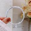 Auténtico Pulsera de Plata Pura 999 Esterlina Florido para Mujer Semilla de Loto Pulsera Sólida de Nicho Regalo del Día de San Valentín Chino para Novia