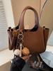 Bolso de Mano Retro para Otoño e Invierno Bolso Cesta para Mujer 2026 Nuevo de Moda Nicho Bolso Cubo Versátil Bolso de Hombro Cruzado