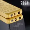 Ob933 Modelo Nuevo Creativo Barra de Oro Inflable Encendedor de Llama Abierta Metálico Compacto Personalizado de Moda al por Mayor Transfronterizo