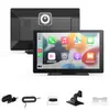 Carplay Sem Fio Tela de Toque 9 polegadas Gravador 4K Tela Dupla de Gravação Frontal e Traseira Projeção de Tela Navegação Bluetooth Wifi