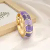 Bestseller transfronteiriço na Europa e América: Pulseira de design irregular em blocos de cores esmaltadas retrô criativas com design de bambu ondulado boêmio