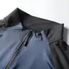 Top Fitness Color Block Funcional Meio Zíper Secagem Rápida Manga Curta Masculino Levantamento de Peso Maratona Corrida de Longa Distância Treinamento Esportes