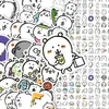90 pegatinas de oso autocríticas, lindas de dibujos animados para decoración DIY en cuadernos, escritorios, teléfonos móviles, pegatinas creativas impermeables divertidas