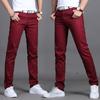 Pantalones casuales de primavera y verano 2019 para hombre, pantalones casuales rectos de cintura media de corte entallado coreano para hombre, pantalones para hombre al por mayor.